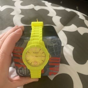Neon yellow Versus versace watch .